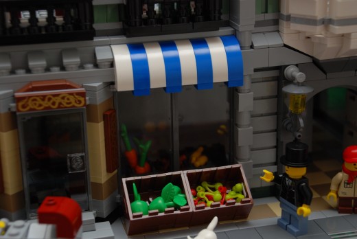 Some LEGO vegetables at the grocery store.