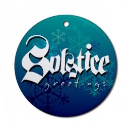Solstice Greetings - This ornament could be hung on a tree or in a window to add a festive touch. Another nice selection for the holiday would be something in the order of the one below.